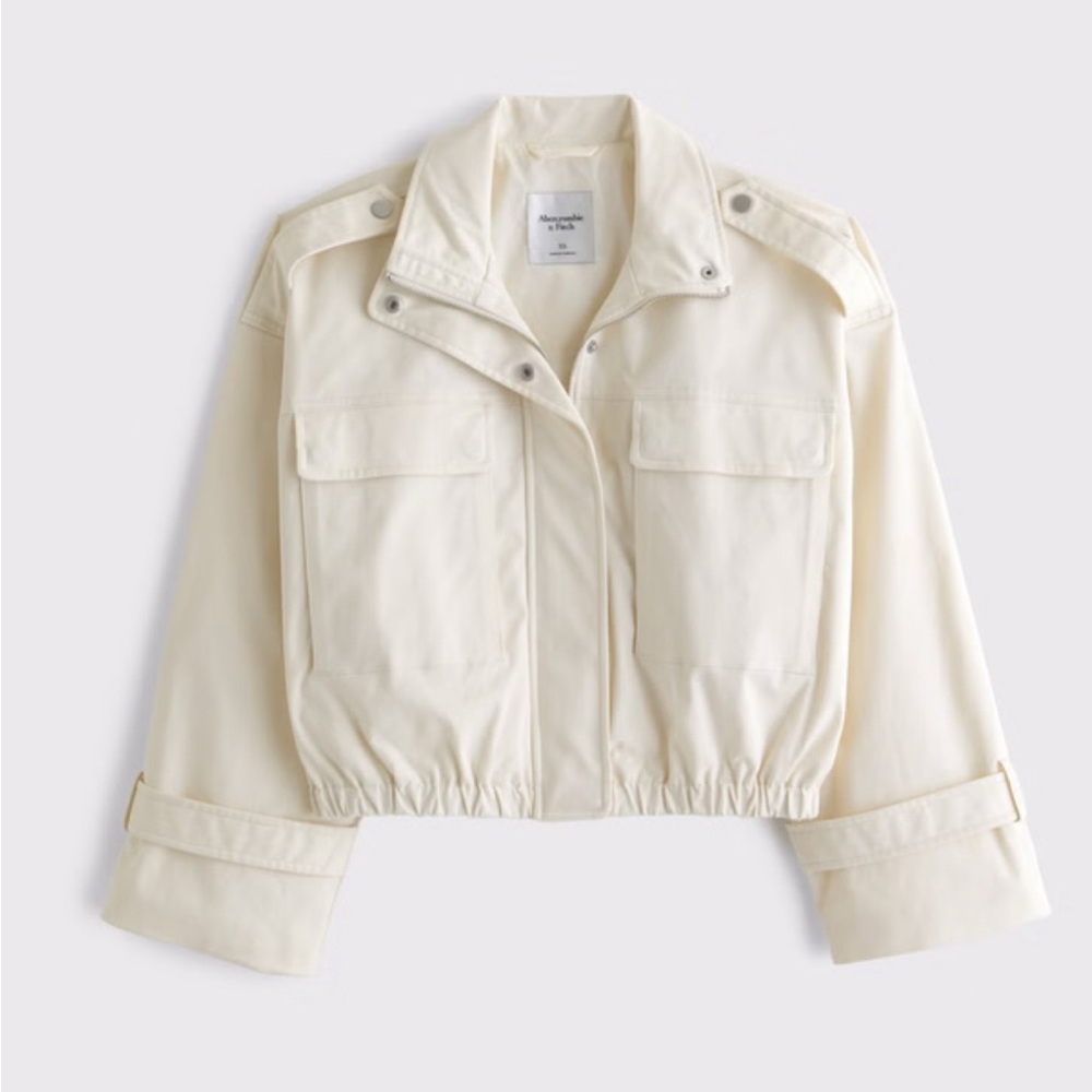 Abercrombie & Fitch Women's Cream Utility Jacket